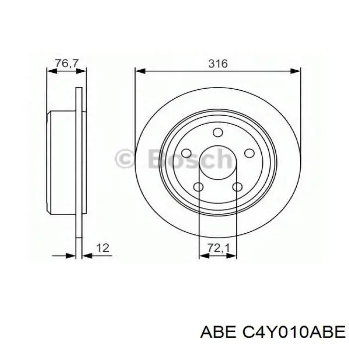 Гальмівні диски C4Y010ABE ABE