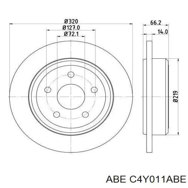 Купити C4Y011ABE ABE Диск заднього гальма