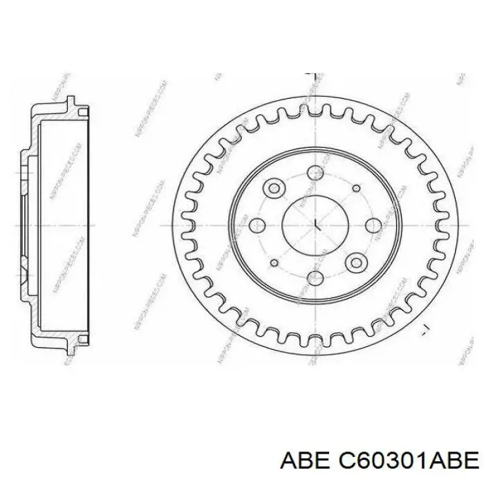 Купити C60301ABE ABE Барабан гальмівний задній