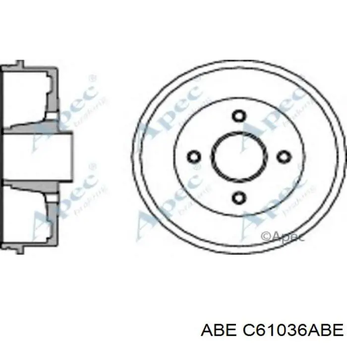 Барабан гальмівний задній C61036ABE ABE