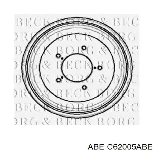 Барабан гальмівний задній C62005ABE ABE