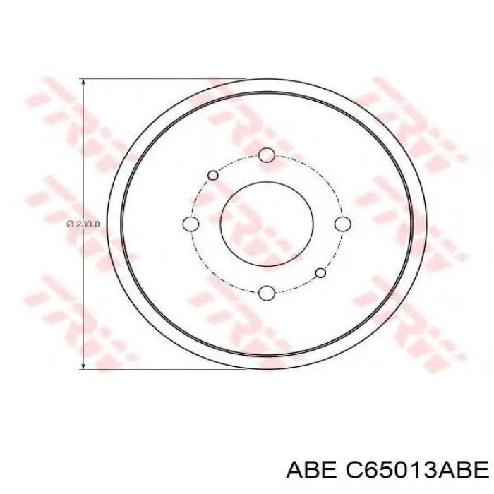 Барабан гальмівний задній C65013ABE ABE