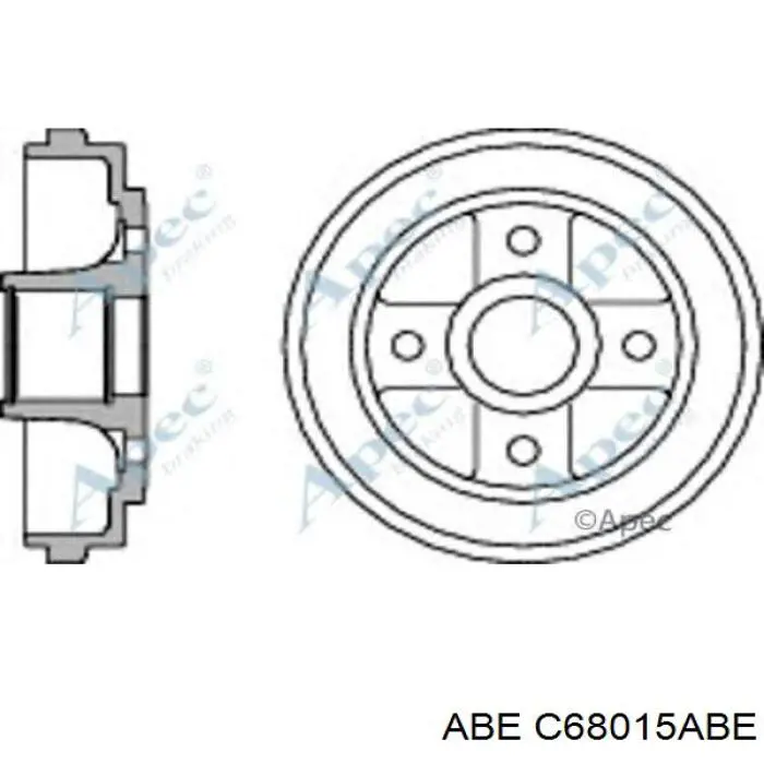 Барабан гальмівний задній C68015ABE ABE