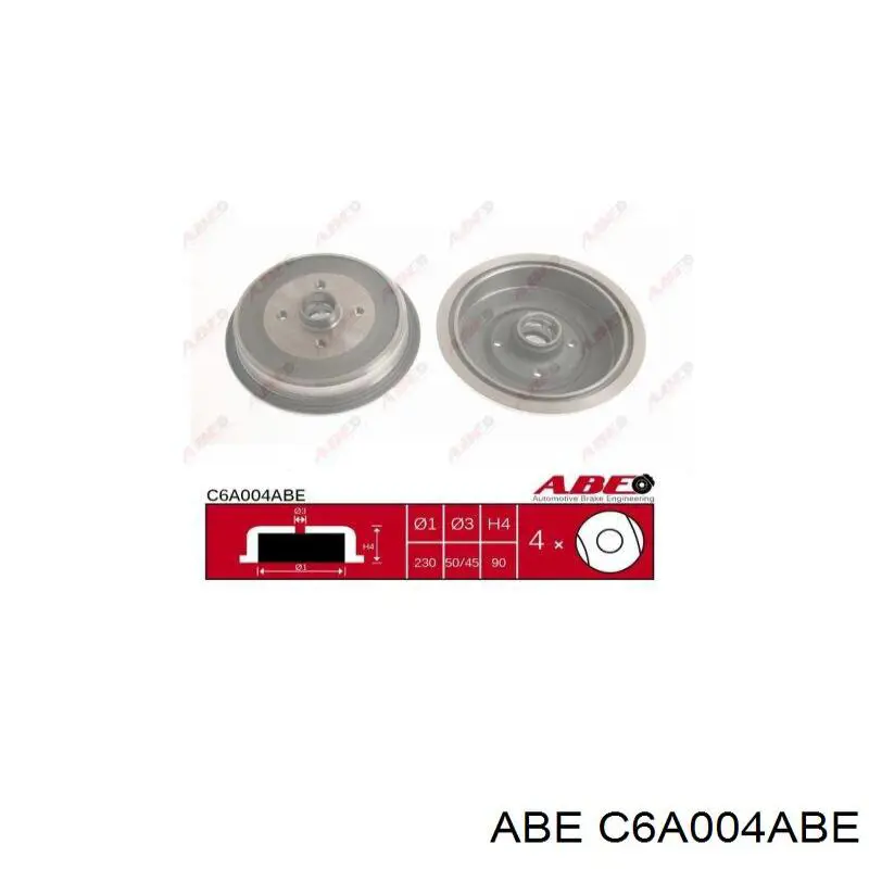 Барабан гальмівний задній C6A004ABE ABE