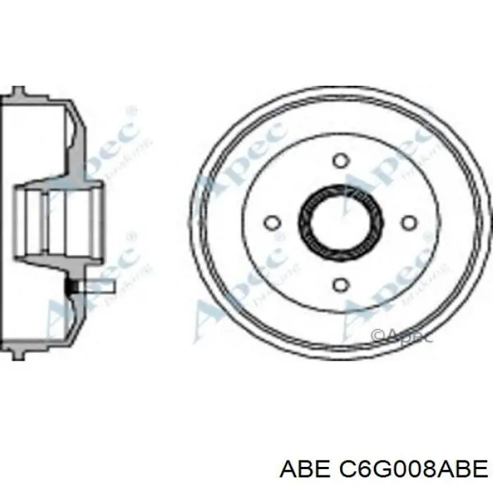 Барабан гальмівний задній C6G008ABE ABE