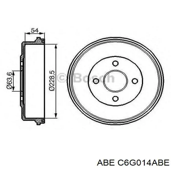 Барабан гальмівний задній C6G014ABE ABE