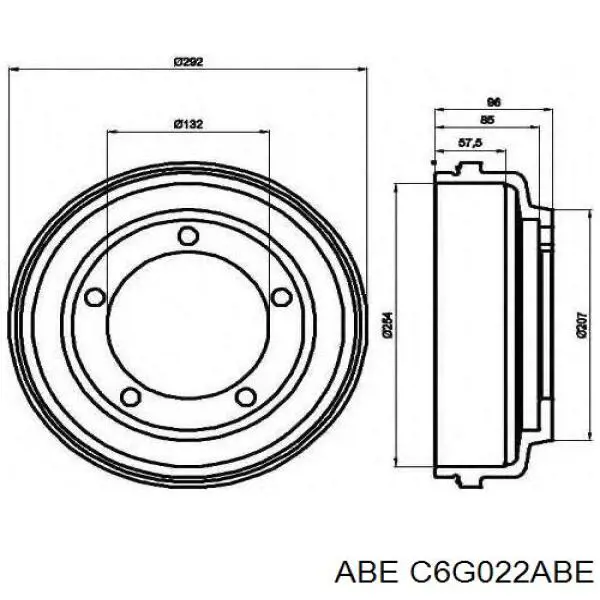 Барабан гальмівний задній C6G022ABE ABE