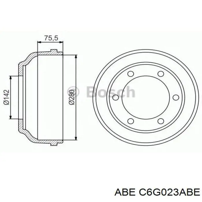 Барабан гальмівний задній C6G023ABE ABE