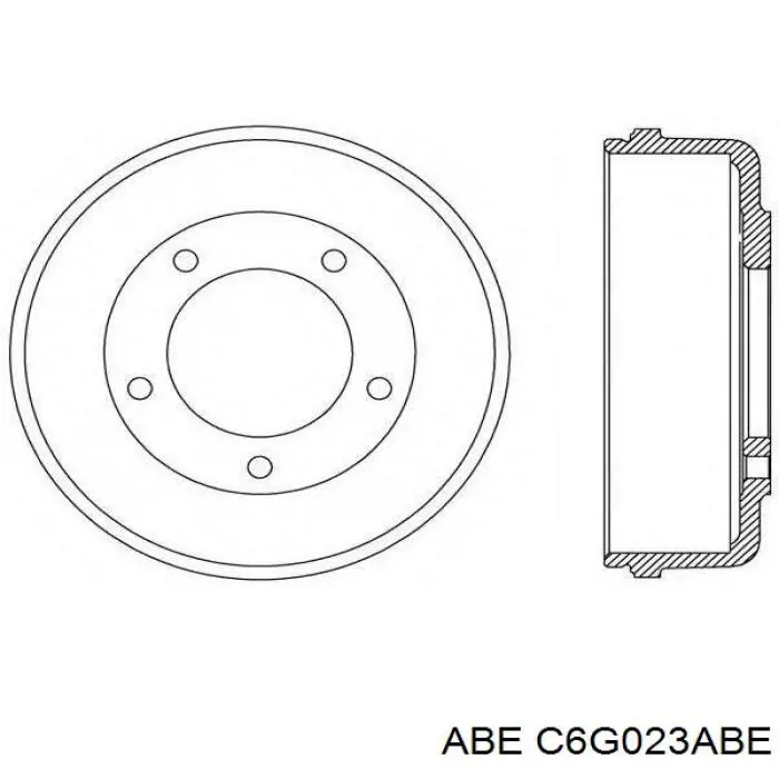 Барабан гальмівний задній ABE C6G023ABE