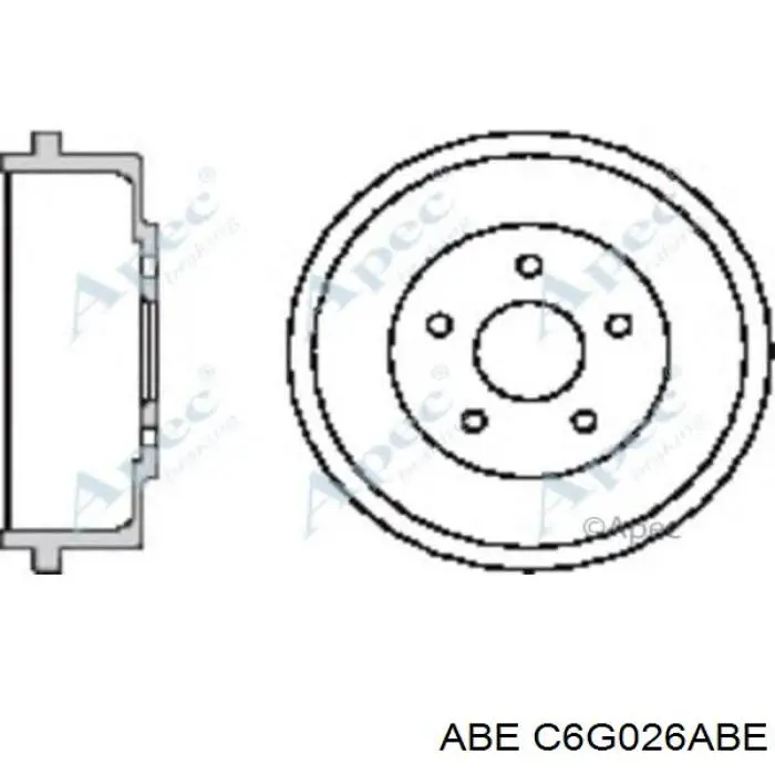 Барабан гальмівний задній C6G026ABE ABE