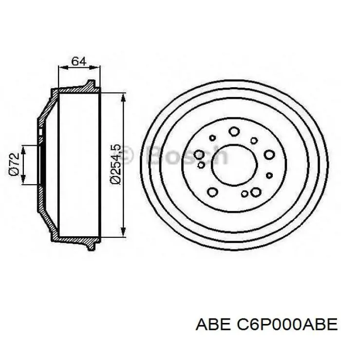 Купити C6P000ABE ABE Барабан гальмівний задній