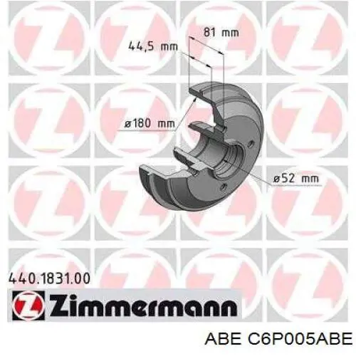 Барабан гальмівний задній C6P005ABE ABE