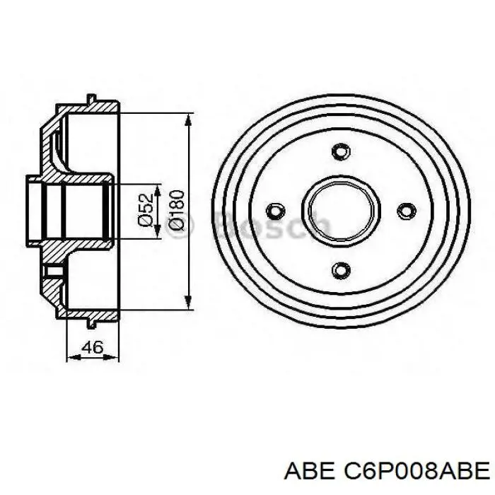 Купити C6P008ABE ABE Барабан гальмівний задній