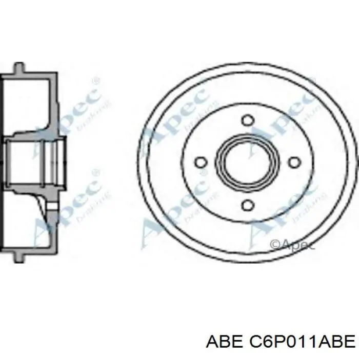 Барабан гальмівний задній C6P011ABE ABE