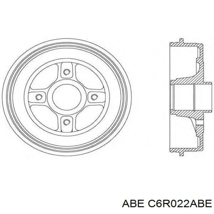 Барабан гальмівний задній C6R022ABE ABE