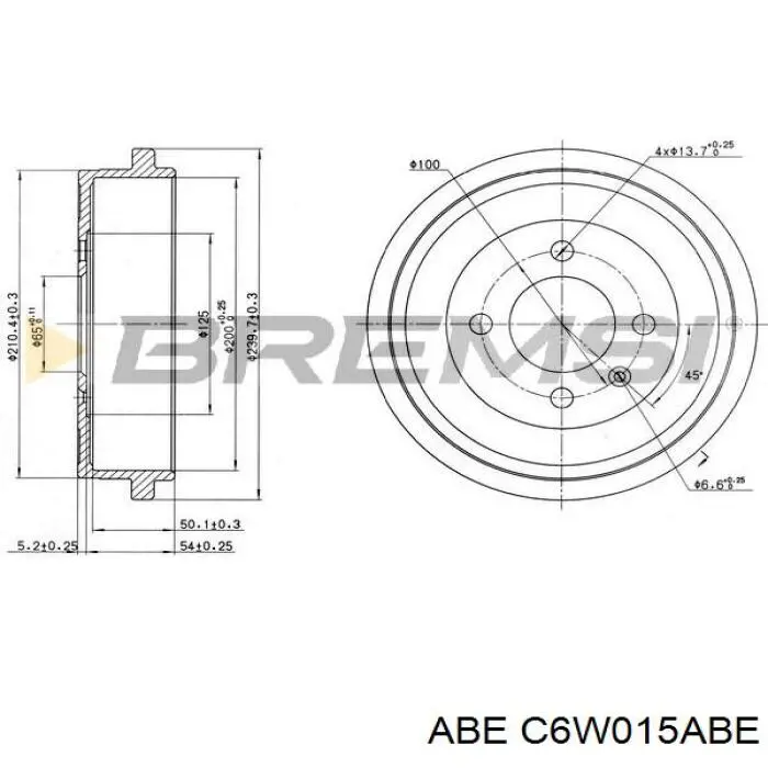 Барабан гальмівний задній C6W015ABE ABE