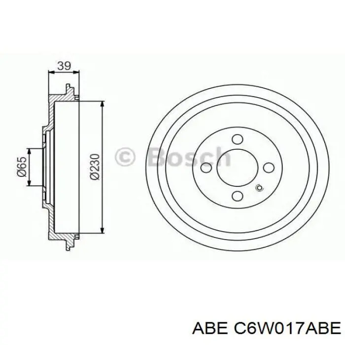 Купити C6W017ABE ABE Барабан гальмівний задній