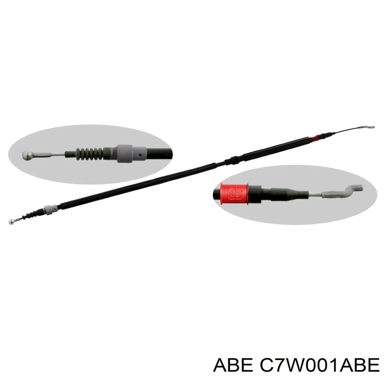 Трос ручного гальма задній, правий/лівий ABE C7W001ABE ціна, від 6.85 USD