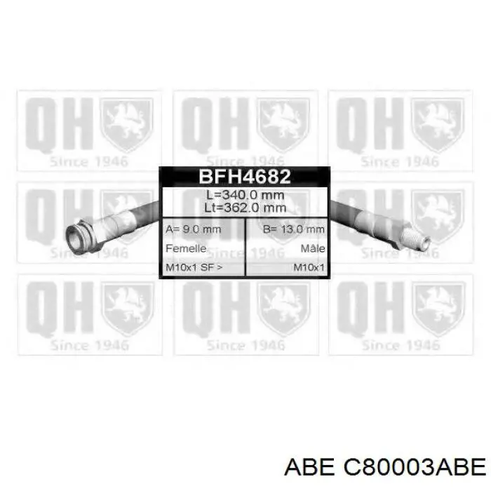 Гальмівні шланги передні C80003ABE ABE
