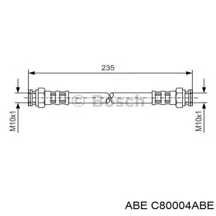 Шланг гальмівний задній C80004ABE ABE