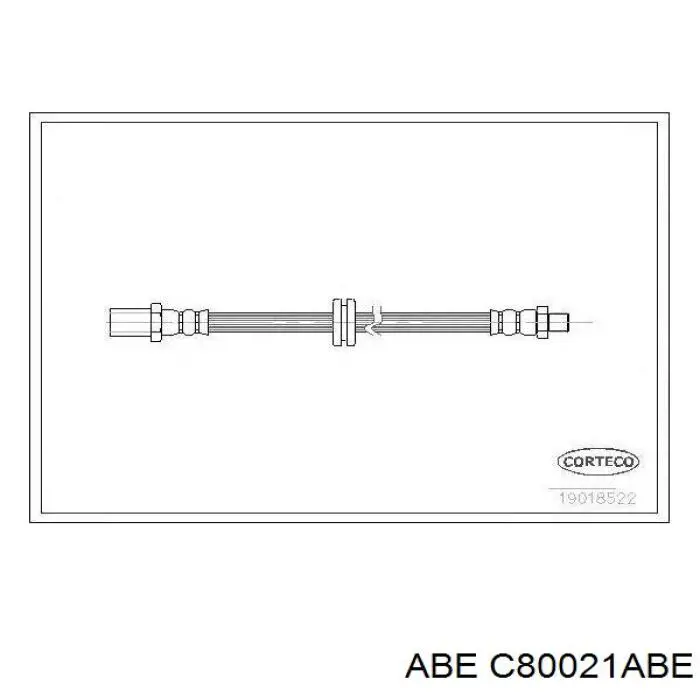 Шланг гальмівний передній ABE C80021ABE ціна, від 5.66 USD