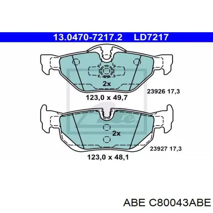 Гальмівні шланги передні C80043ABE ABE