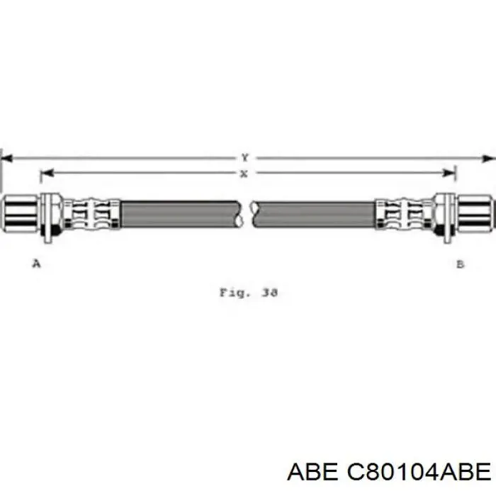 Шланг гальмівний передній ABE C80104ABE ціна, від 9.65 USD