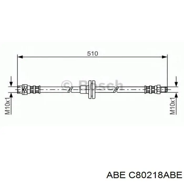 C80218ABE ABE Гнучка гальмівна трубка передня