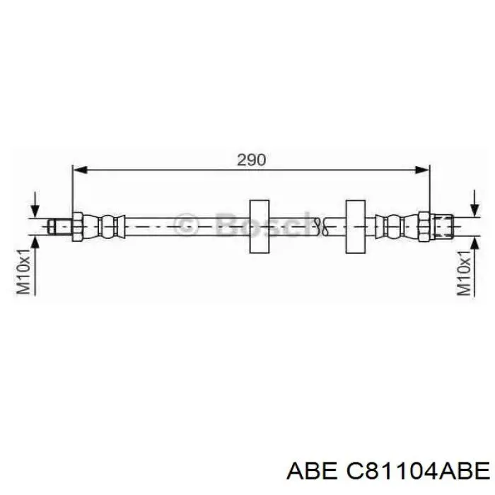 C81104ABE ABE шланг гальмівний передній