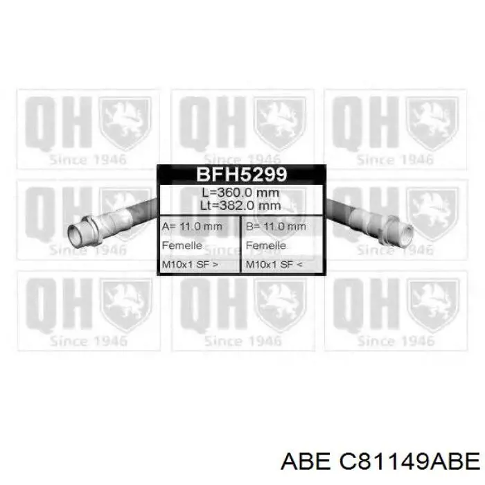 Шланг гальмівний передній Quick Brake 22914 ціна, від 13.18 USD