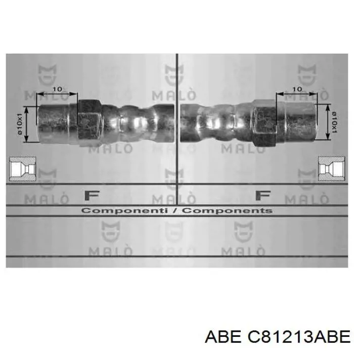 Гнучка гальмівна трубка задня ABE C81213ABE