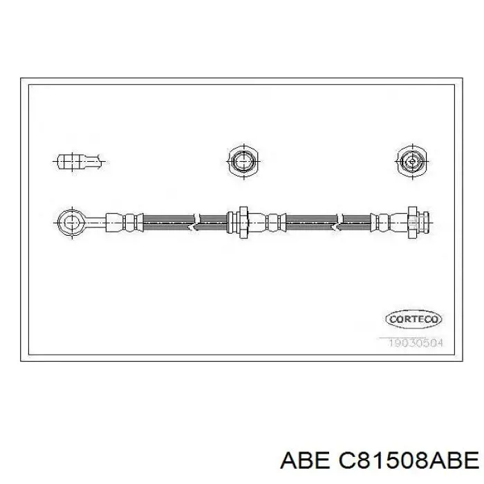 Шланг гальмівний передній ABE C81508ABE ціна, від 10.45 USD
