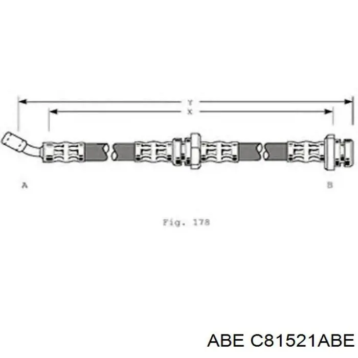 Купити C81521ABE ABE Шланг гальмівний передній, лівий