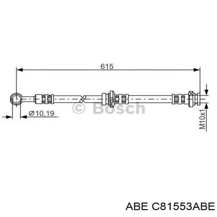 Шланг гальмівний передній, лівий ABS SL5140