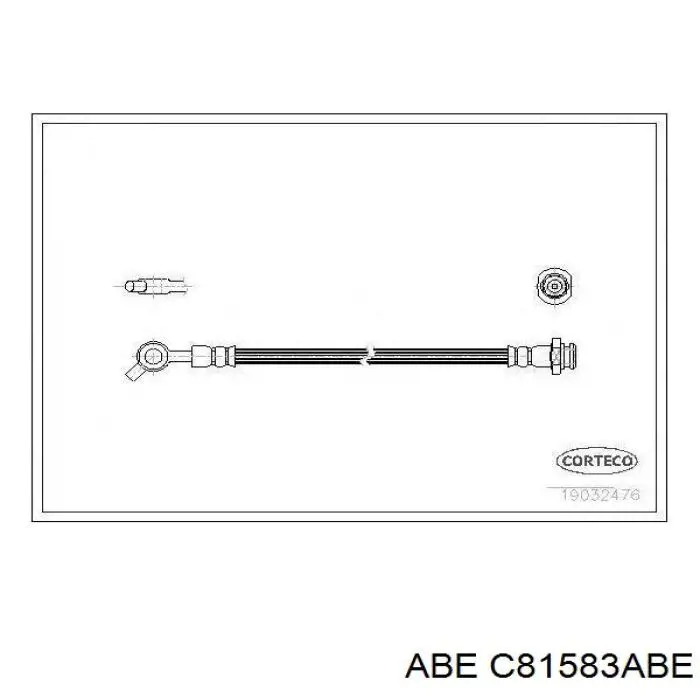 C81583ABE ABE Шланг гальмівний передній, лівий