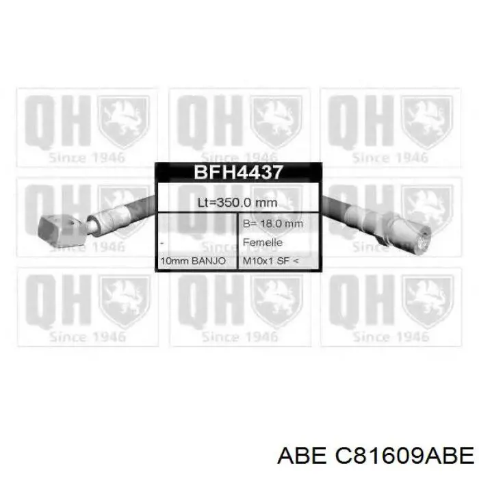 Шланг гальмівний передній ABE C81609ABE