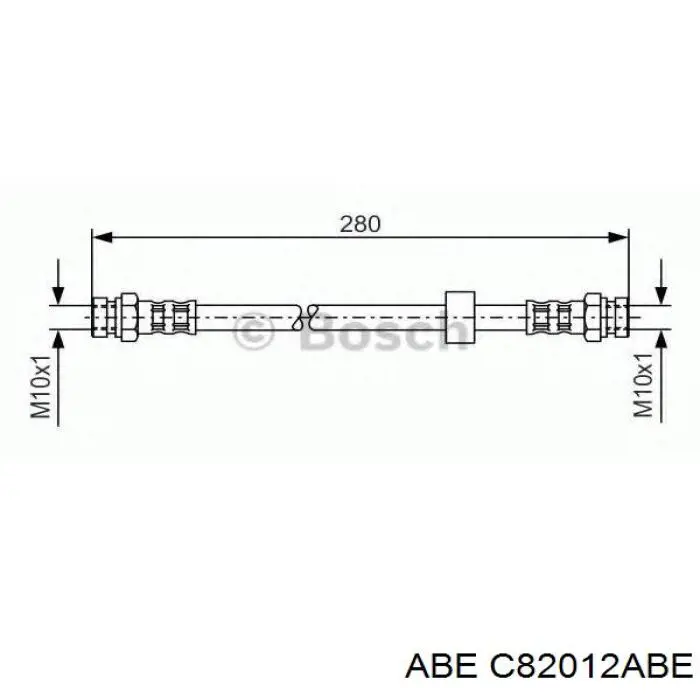 Шланг гальмівний задній C82012ABE ABE