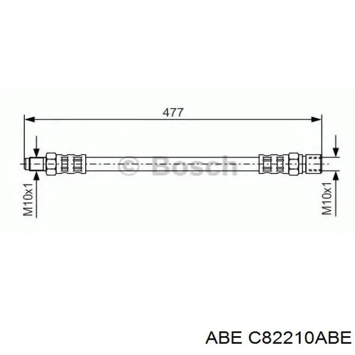 Гнучка гальмівна трубка задня ABE C82210ABE