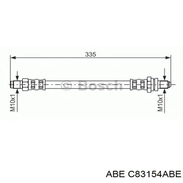 Гнучка гальмівна трубка задня ABE C83154ABE