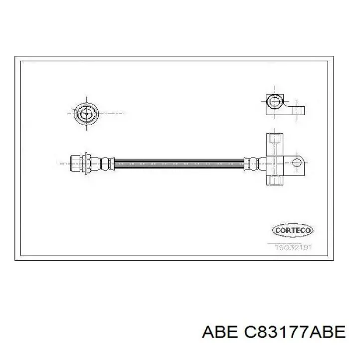 Шланг гальмівний задній ABE C83177ABE ціна, від 8.17 USD