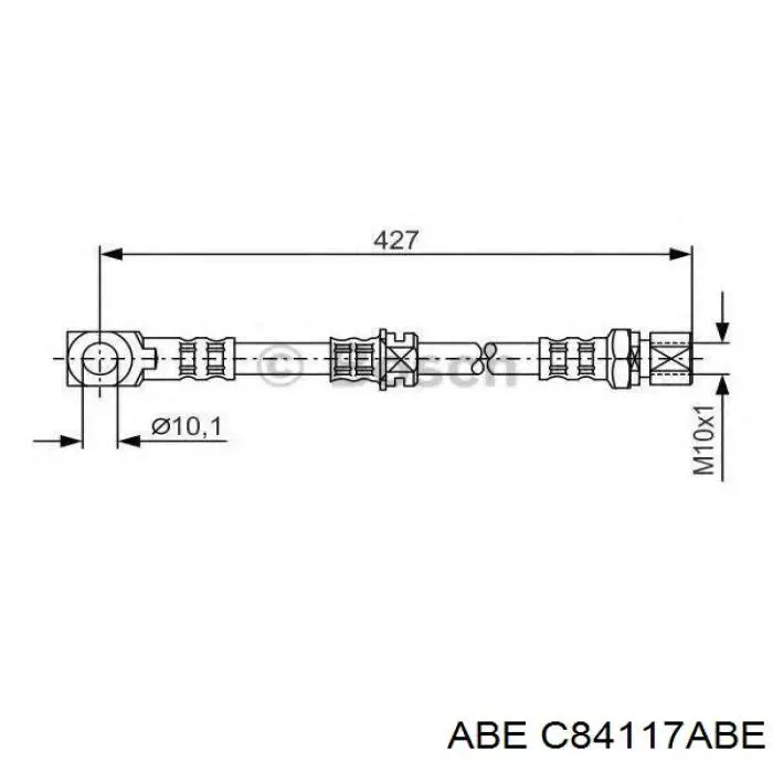 Шланг гальмівний передній ABE C84117ABE ціна, від 8.67 USD