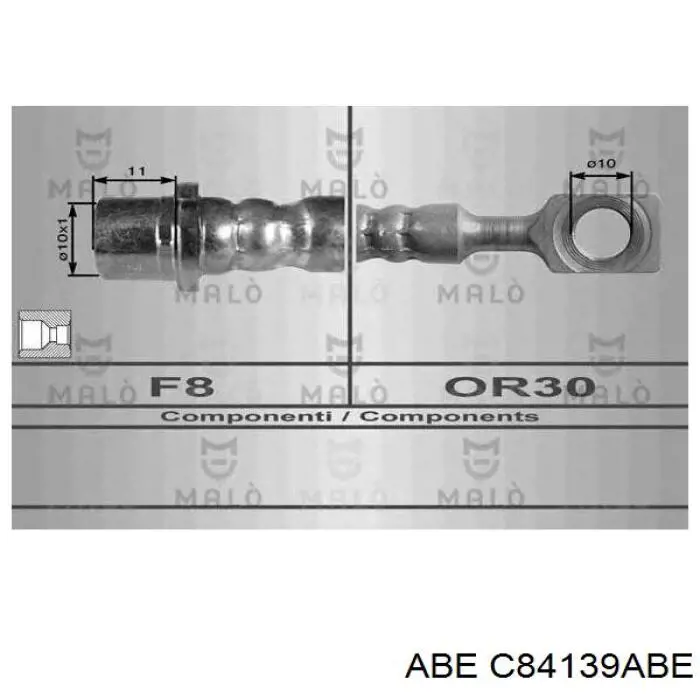 Шланг гальмівний задній ABE C84139ABE ціна, від 6.38 USD