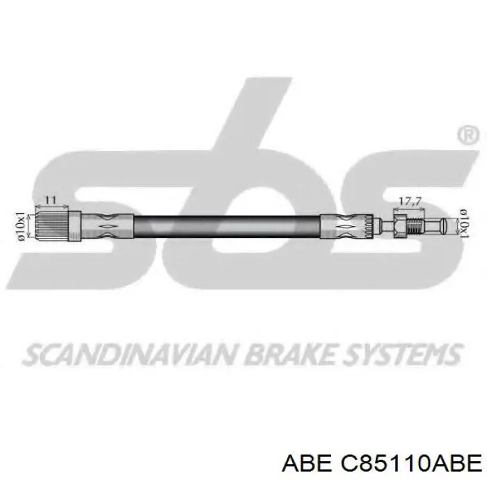 Шланг гальмівний передній ABE C85110ABE ціна, від 7.46 USD
