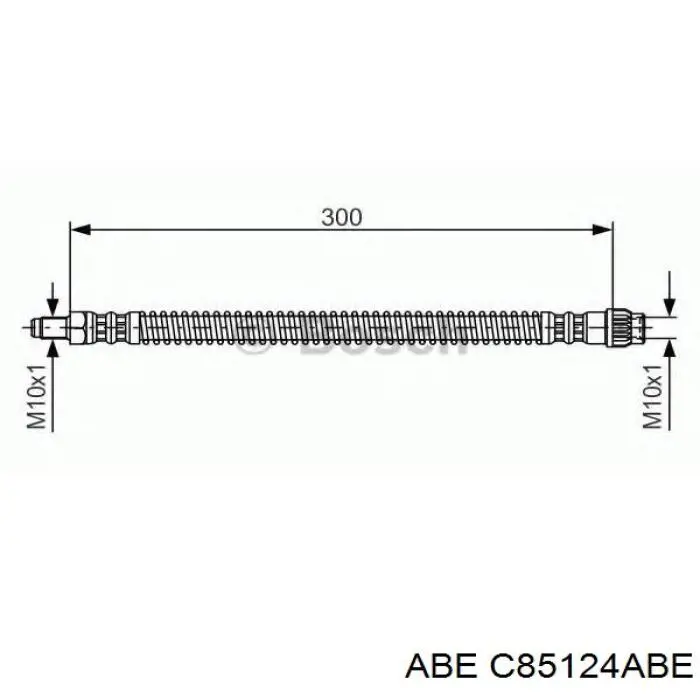 Купити 96180 Metalcaucho Шланг гальмівний задній