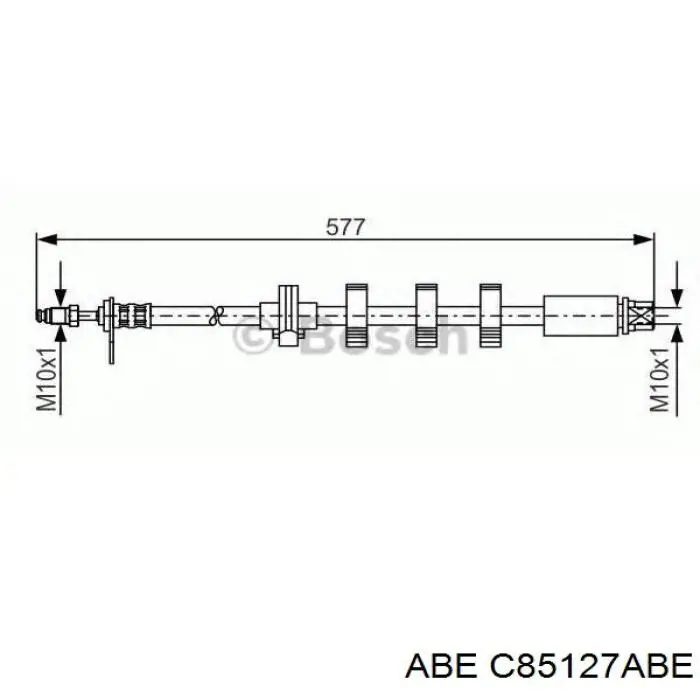 C85127ABE ABE шланг гальмівний передній, лівий