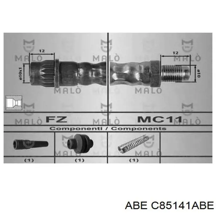 Шланг гальмівний передній ABE C85141ABE ціна, від 8.77 USD
