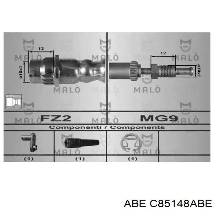 Шланг гальмівний передній Febi 104233