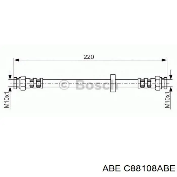 Шланг гальмівний задній C88108ABE ABE