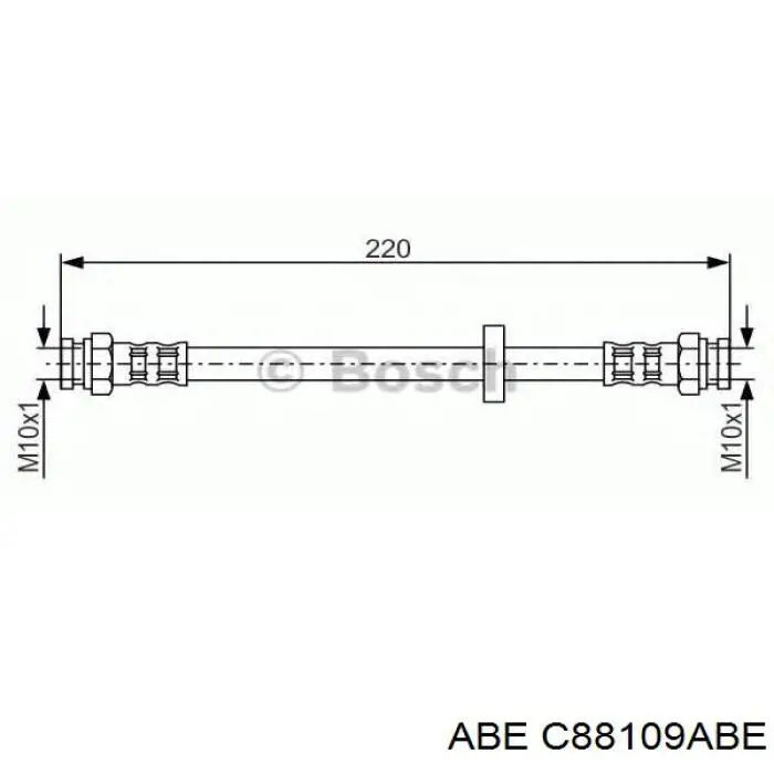 C88109ABE ABE шланг гальмівний задній