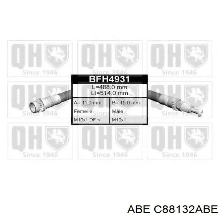 Купити C88132ABE ABE Гальмівні шланги передні